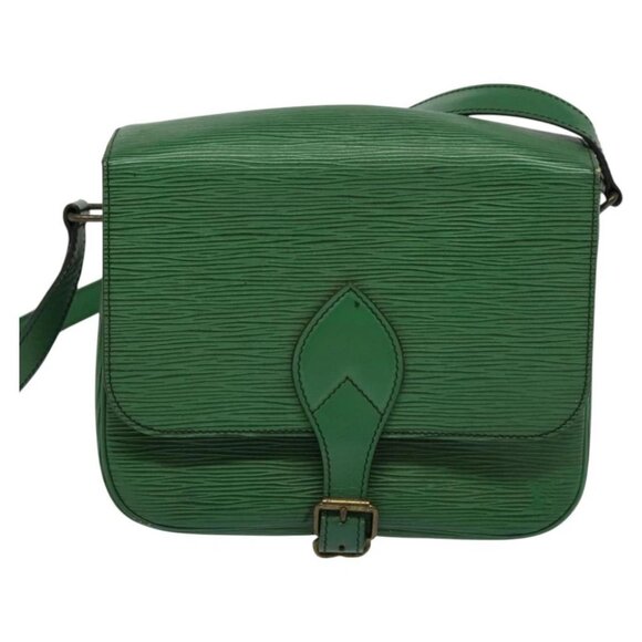 LOUIS VUITTON Epi Cartouchiere MM Shoulder Bag Green - Picture 3 of 16